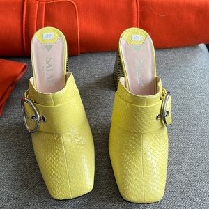 Salar Milano yellow block Mules